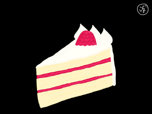 Slice of cake illustration