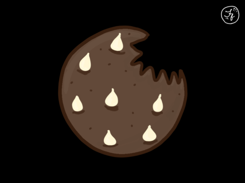 Double chocolate cookie illustration