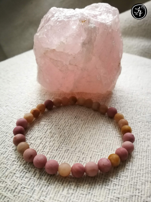 Rhodonite & Earth Moonstone Bracelet