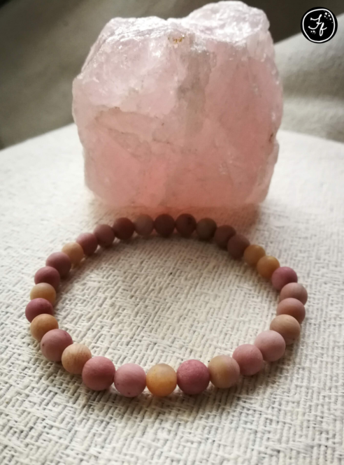 Rhodonite & Earth Moonstone Bracelet